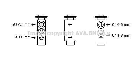 AVA QUALITY COOLING išsiplėtimo vožtuvas, oro kondicionavimas PR1048